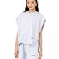 Chic Sleeveless Cotton Hooded Sweatshirt