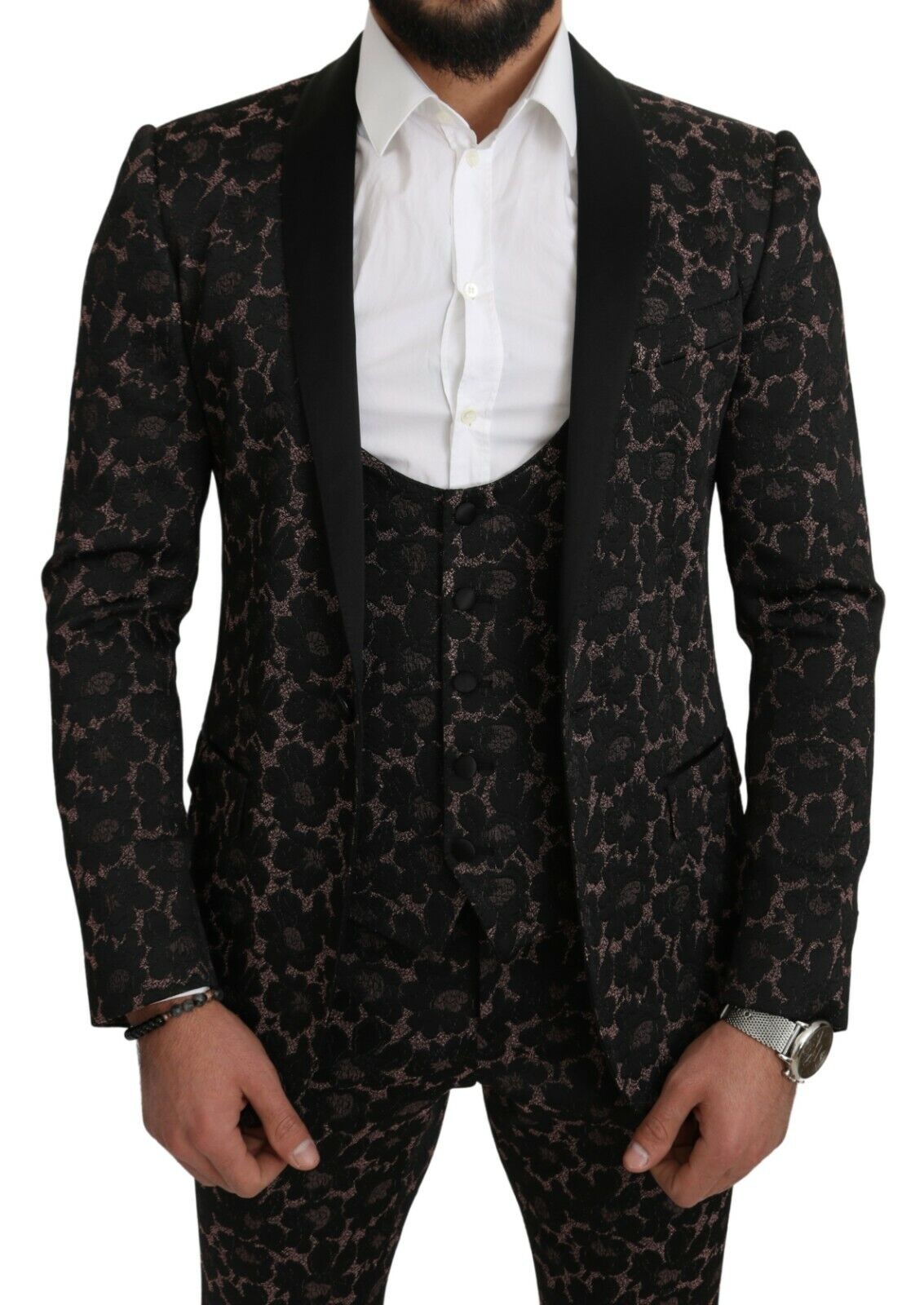 Elegant Floral Slim Fit Suit