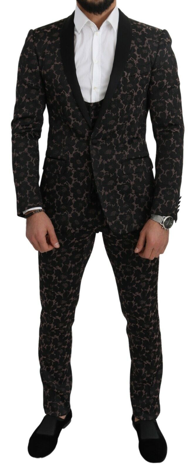 Elegant Floral Slim Fit Suit
