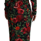 Floral Sheath Midi Elegance Dress