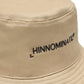 Chic Beige Cotton Bucket Hat with Embroidery