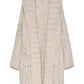 Chic Open Knit Long Dress with Front Pockets in White