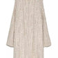 Chic Open Knit Long Dress with Front Pockets in White