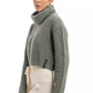 Chic Ribbed Turtleneck Cropped Sweater