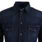 Slim Fit Casual Denim Shirt in Blue