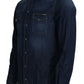 Slim Fit Casual Denim Shirt in Blue