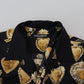 Elegant Silk Pajama Look Shirt with Gold Hearts