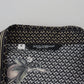 Chic Ostrich Print Silk Pajama Shirt