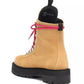 Elegant Suede Trekking Ankle Boots with Pink Accents