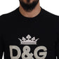Elegant Crystal Embellished Black Sweater