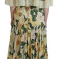 Floral Silk Pleated Maxi Dress