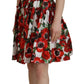 Chic Floral A-Line Cotton Dress