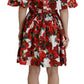 Chic Floral A-Line Cotton Dress