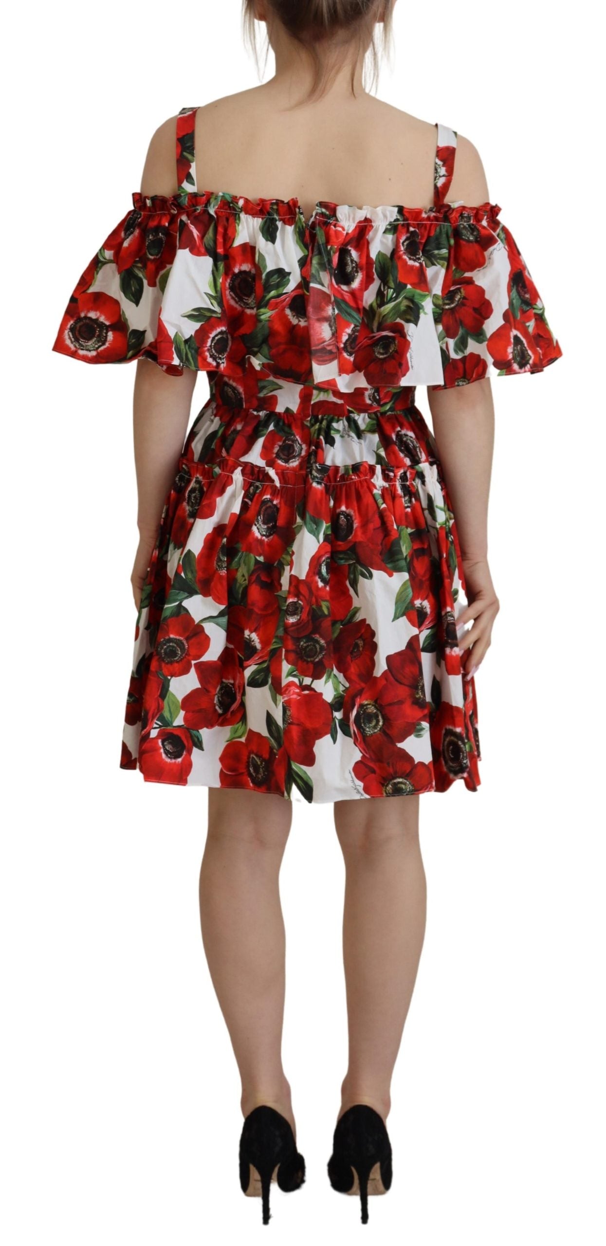 Chic Floral A-Line Cotton Dress