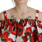 Chic Floral A-Line Cotton Dress