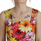 Elegant Floral Midi Cotton Dress