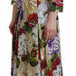 Exquisite Floral Collared Midi Dress