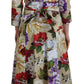 Exquisite Floral Collared Midi Dress