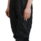 Elegant Black Leather Jumpsuit Dress