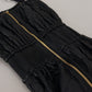 Elegant Black Leather Jumpsuit Dress