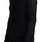 Elegant Black Wool Blend Button Down Jacket
