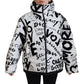 Elegant Graphic Print Zip Jacket