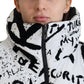 Elegant Graphic Print Zip Jacket