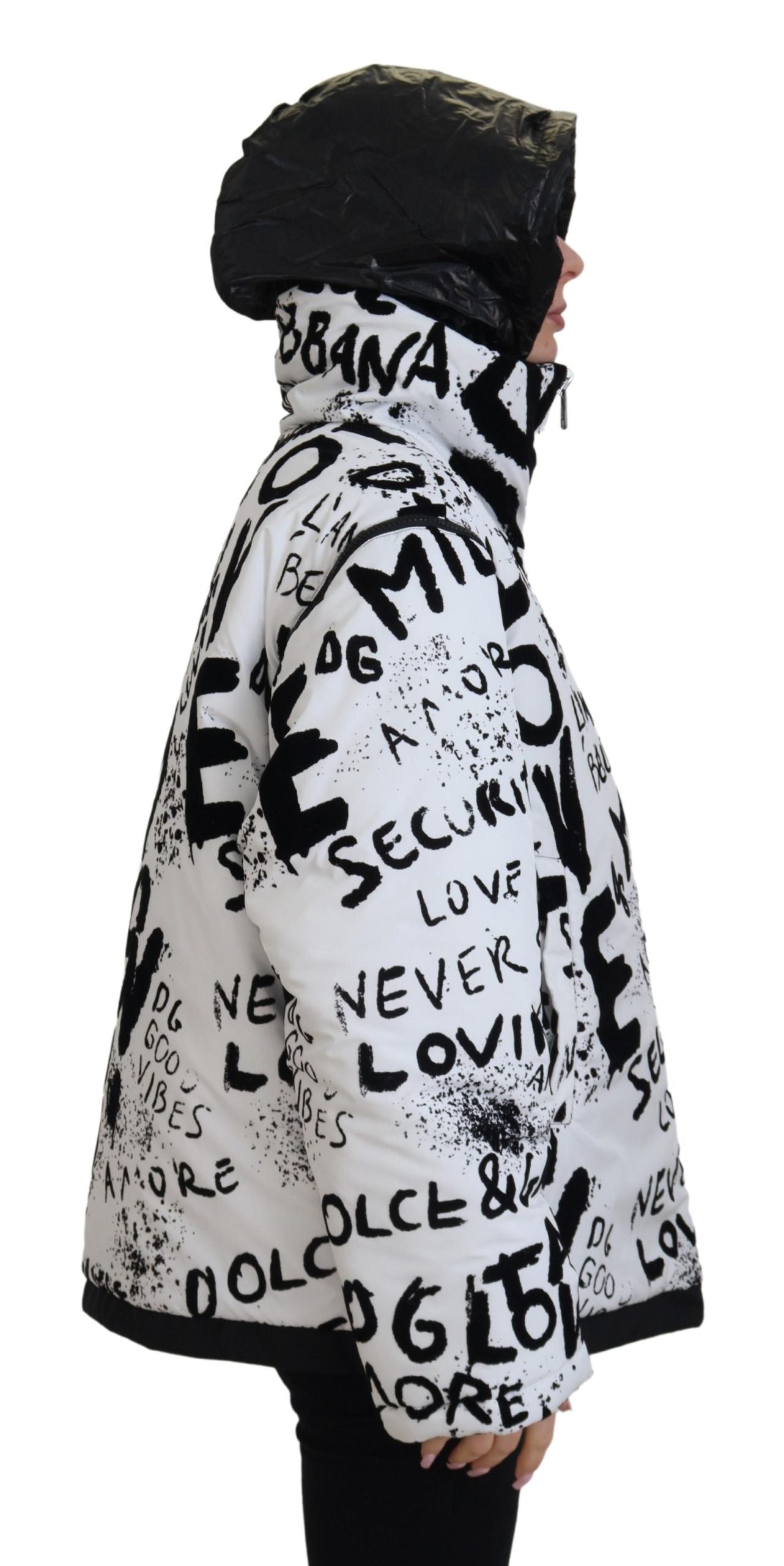 Elegant Graphic Print Zip Jacket
