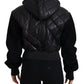 Elegant Quilted Leather Jacket with Hood