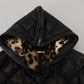 Elegant Quilted Leather Jacket with Hood