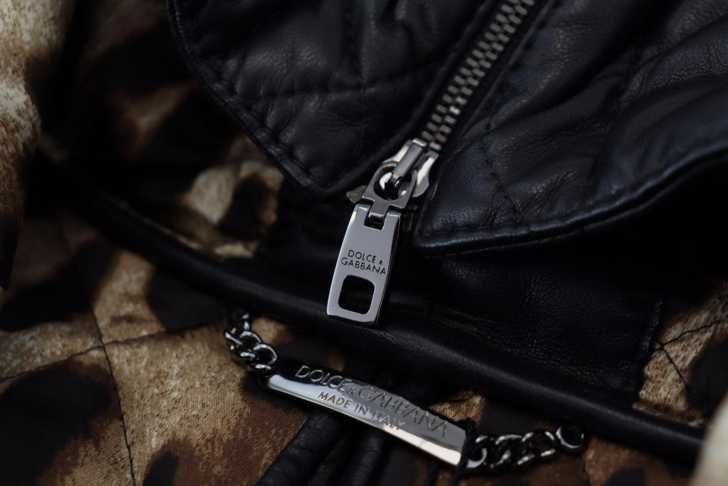 Elegant Quilted Leather Jacket with Hood