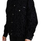 Chic Leopard Print Button Down Denim Jacket