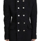 Elegant Double Breasted Embellished Jacket