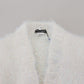Elegant White Long Sleeve Cardigan Jacket
