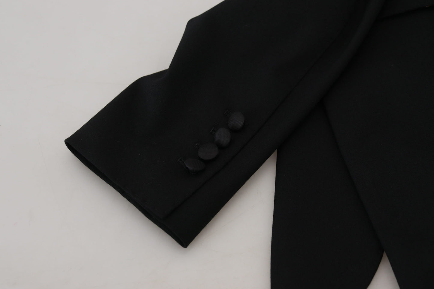 Elegant Black Wool Blend Jacket with Embellishments