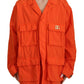 Elegant Orange Cotton Blend Jacket