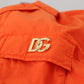 Elegant Orange Cotton Blend Jacket