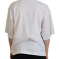 Chic White Cotton Logo Tee