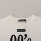 Chic White Cotton Logo Tee