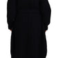Elegant Black Long Cardigan Sweater