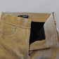 Elegant Gold-Toned Denim Pants