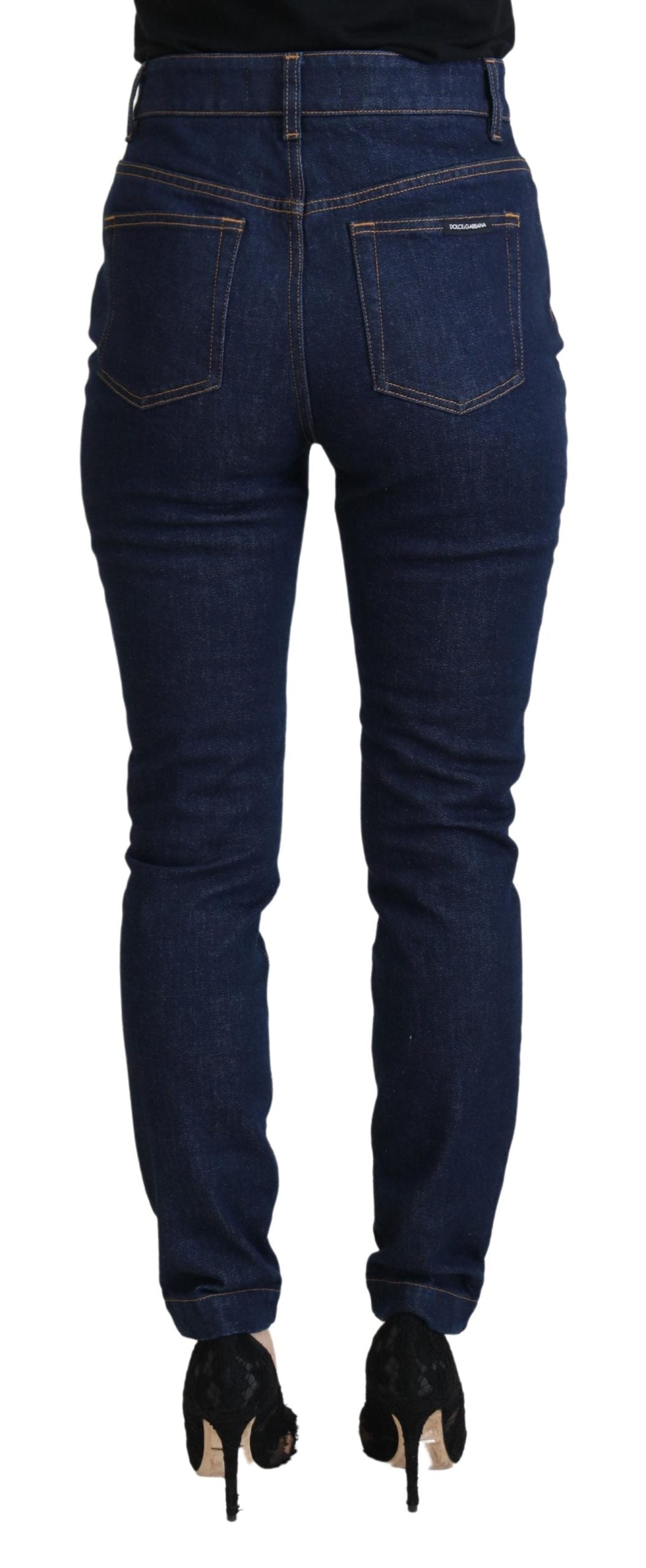 Elegant Blue Denim Pants