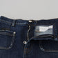 Elegant Dark Blue Denim Pants