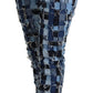 Multicolor Patchwork High-Waist Skinny Jeans