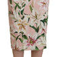 Elegant Floral Print Pencil Skirt