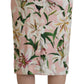 Elegant Floral Print Pencil Skirt