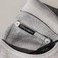 Elegant Gray Washed Cotton Blend Pants