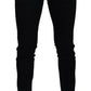 Elegant Black Cotton Blend Jeans