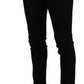 Elegant Black Cotton Blend Jeans