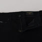 Elegant Black Cotton Blend Jeans
